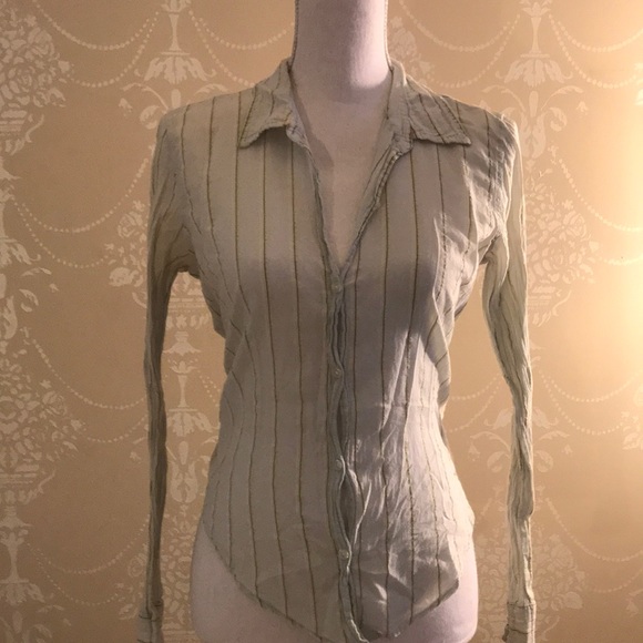 Girl Krazy Light Green Button Down Top - Picture 5 of 6